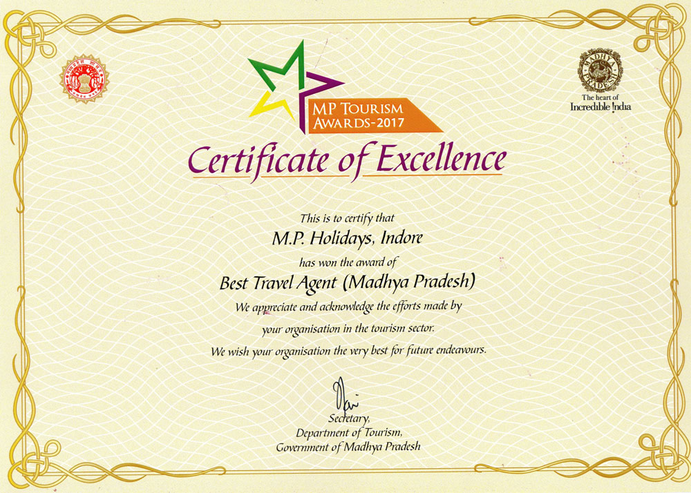 Certificate of Excellence for Year 2017
